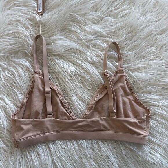 Skims Fits Everybody Triangle Bralette Clay Size Large - Picture 5 of 7